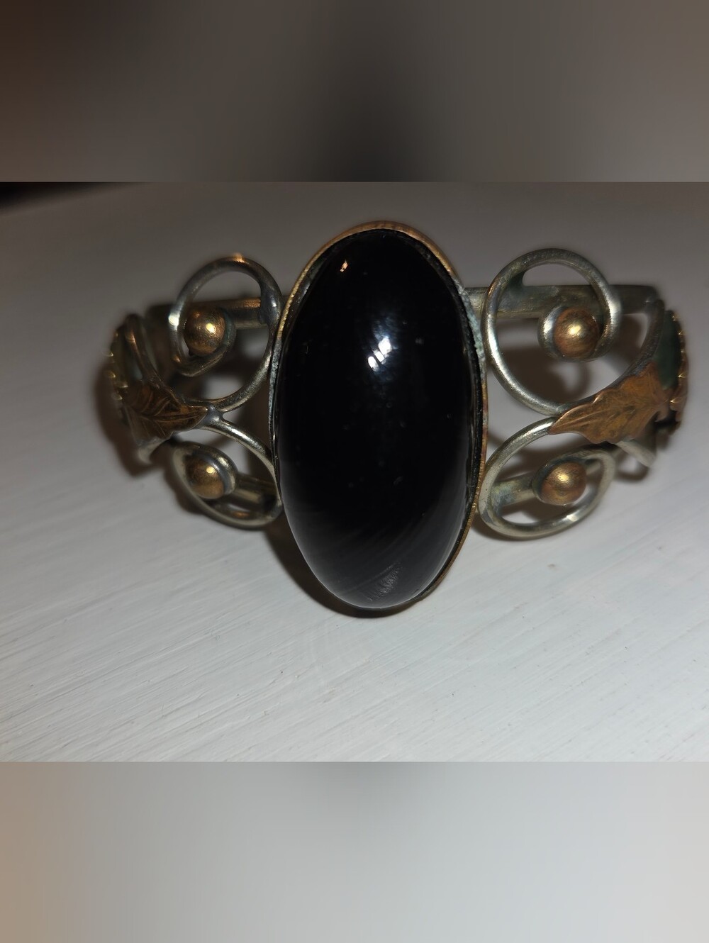 Vintage Hand Crafted Statement Cuff Bracelet - Women Jewelry